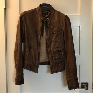 Leather bomber xxxs